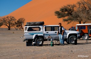 taking a break in Sossusvlei, Namibia